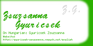 zsuzsanna gyuricsek business card